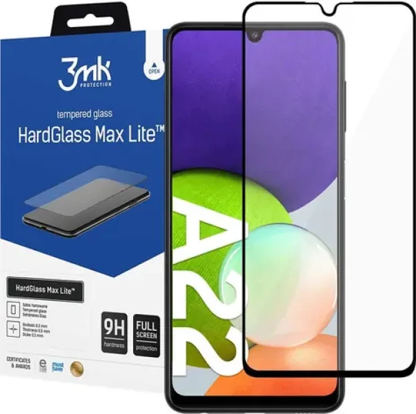 3mk HardGlass Max Lite ochranné sklo pre Samsung Galaxy A22 4G Black (5903108430760)