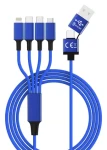 Smrter Hydra ELITE tmavo modrá / Nabíjací kábel / 6v1 / Nylon / USB-C (SMRTER_ELITE_C_NB)