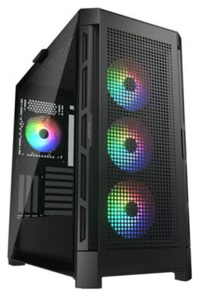 COUGAR Duoface PRO RGB čierna / PC skriňa / ATX / micro-ATX / mini-ITX / RGB / priehľadná bočnica / bez zdroja (CGR-DUOFACE PRO RGB)