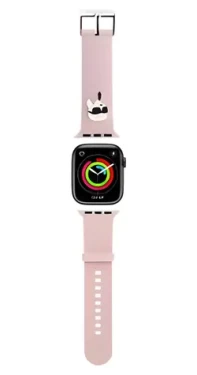 Karl Lagerfeld Karl Head NFT ružová / Remienok pre Apple Watch 42/44/45/46/49 mm / Silikón (57983123866)