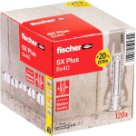 Fischer SX Plus hmoždinka 40 mm 8 mm 573161 120 ks; 573161