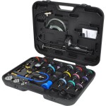 KS Tools 150.1930 Servisná sada na diagnostiku chladiaceho systému MASTER, 25 ks; 150.1930