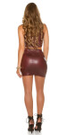 Sexy KouCla Wetlook Mini skirt darkred S