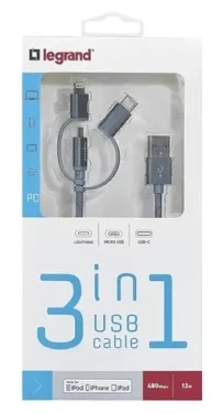 PGS Kábel USB 3v1 / Nabíjací kábel / Univerzálny (NTLR050693)