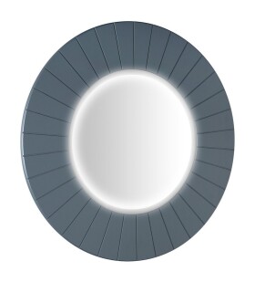 SAPHO - LUMIRO STRIP guľaté zrkadlo s LED osvetlením v ráme, priemer 75cm, siena LR750-4242S