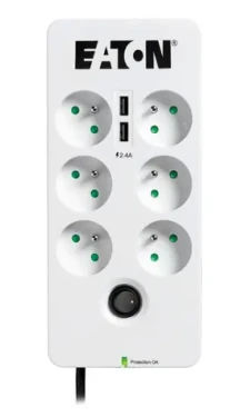 EATON Protection Box PB6UF / prepäťová ochrana / 6 zásuviek / 2x USB port (PB6UF)