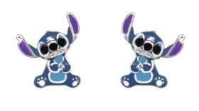 Disney Strieborné kôstkové náušnice Stitch Lilo & Stitch ES00037SRHL.CS