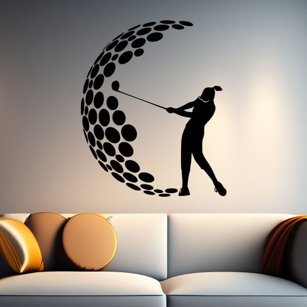 Veselá Stena Samolepka Golf Farba: černá, Veľkosť: 80 x 66 cm