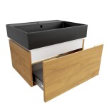 Kúpeľňová skrinka s umývadlom SAT Feel 60x30x46 cm medový dub mat SATFEEL60DMU3 SATFEEL60DMU3