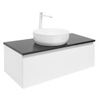 Kúpeľňová skrinka s krycou doskou SAT B-WAY 99x30x45 cm biela lesk BWAY100WTKUB BWAY100WTKUB