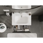 MEXEN/S - Orio kúpeľňová skrinka 70 cm s umývadlom Vela, 1 šuplík, grafit mat/biela mat 91A10-07023-1-BF66-W23M01