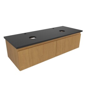 Kúpeľňová skrinka s krycou doskou SAT Evolution 118x30x44, 5 cm dub medový mat SATEVO120DMZ SATEVO120DMZ