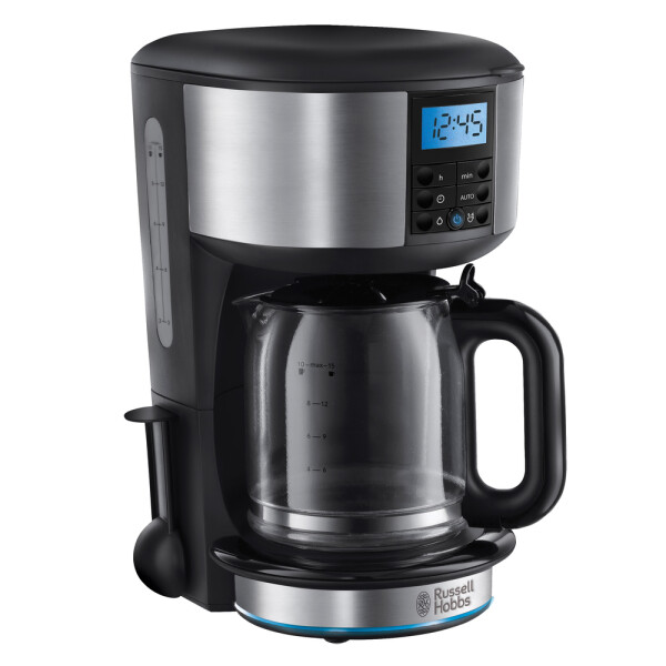 Russell Hobbs Buckingham 20680-56 / kávovar na prekvapkávanú kávu / 1.25L kanvica / displej / nerez / strieborno-čierna (20680-56)