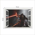 Veselá Stena Samolepka Kylo Ren za oknom