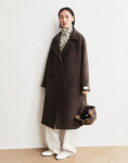 Armedangels Double-Breasted Wool Coat 3719 claystone melange S