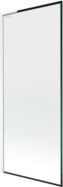 MEXEN/S - Next L vaňová zástena FIX 80 x 150, čierna vzor, biela 895-080-000-03-70-20