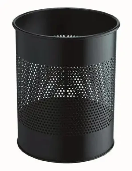 Durable odpadkový kôš okrúhly 15 l čierna / Odpadkový kôš / Kov / O 26 cm (331001)