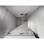 MEXEN/S - Lunar-F skladacie sprchové dvere ľavé 70, transparent, zlatá kartáčovaná 836-070-000-55-00-L