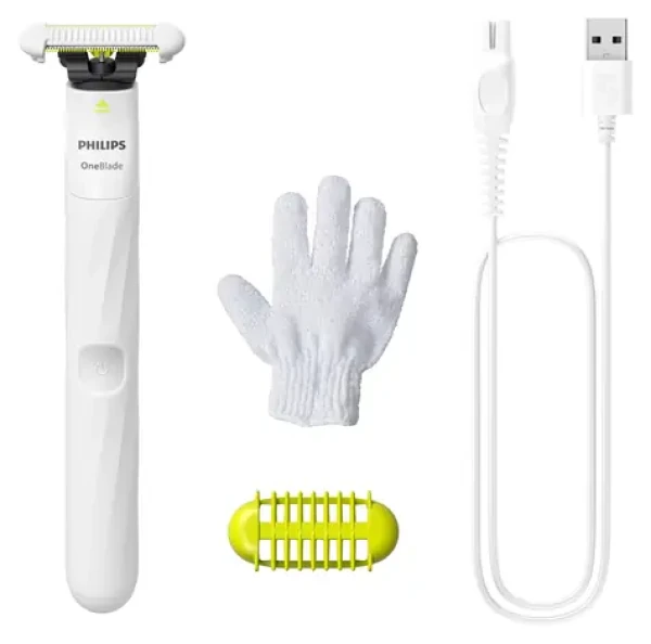Philips OneBlade Intimate QP1924/24 biela / Holiaci strojček na intímne partie / Mokré a suché holenie (QP1924/24)