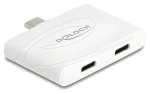 DeLock USB Type-C - USB Type-C / USB adaptér / Dáta 10 Gbps / Video 4K 60 Hz / PD 92 W (61088)