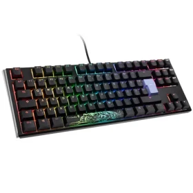 Ducky One 3 Classic TKL Cherry MX-Blue čierna / herná klávesnica / podsvietená / mechanická / drôtová USB-C / DE (DKON2187ST-CDEPDCLAWSC1)
