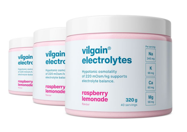 Vilgain Elektrolyty – 3× malinová limonáda 320 g