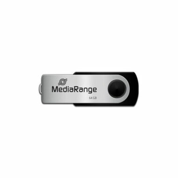 MediaRange MR912 64GB strieborná / Flash Disk / USB-A 2.0 / čítanie: 17MBs / zápis: 8MBs (MR912)