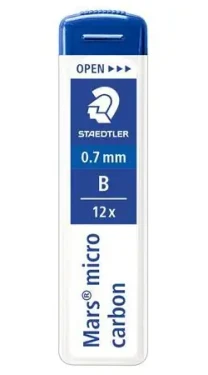 Staedtler Mars micro / Tuhy do mikroceruzky / 0,7 mm / B / 12 ks (250 07-B)