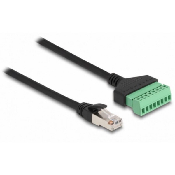 Delock 65975 RJ45 sieťové káble, prepojovacie káble CAT 6 U/UTP 0.30 m čierna, zelená 1 ks; 65975