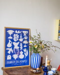Bella Rose Plagát Family Treasures Beige / Blue 30 x 40 cm