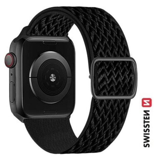 Swissten Nylonový remienok so sponou pre Apple Watch 38/40/41mm čierna (46000705)