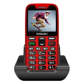 Evolveo EasyPhone XR + stojanček červená / 2.3" / 0.3MP / SOS / microSDHC (EP-601-XR-RD)
