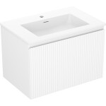 MEXEN/S - Rivel kúpeľňová skrinka 70 cm s umývadlom Otis, 1 šuplík, reliéf, biela mat 91A20-07047-1-BF01-W18M01