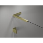 MEXEN/S - Lunar L Duo sprchovací kút dvere krídlové pravá 120 x 80, transparent, zlato kartáčovaná 834L-120P-080L-55-00