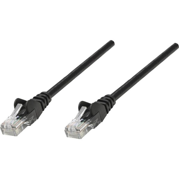 Intellinet 735568 RJ45 sieťové káble, prepojovacie káble CAT 6 S/FTP 5.00 m čierna pozlátené kontakty 1 ks; 735568