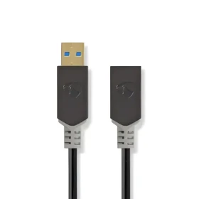 Nedis USB-A (M) - USB-A (F) antracitová / Predlžovací kábel / USB 3.2 Gen 1 / 5 Gbps / 2 m / pozlátené konektory (CCBW61010AT20)