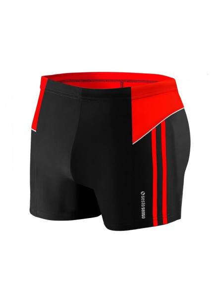 Plavecké boxerky 384 čierno-červené - Sesto Senso XL