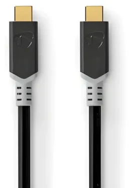 Nedis USB-C antracitová / Dátový kábel / USB-C - USB-C / USB 3.2 Gen 2x2 / 100 W / 20 Gbps / 4K 60Hz / 2 m (CCBW64020AT20)