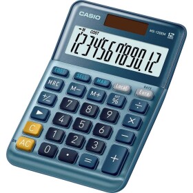 Casio MS-120EM stolná kalkulačka modrá Displej (počet miest): 12 solárny pohon (d x š) 101 mm x 149 mm; MS-120EM