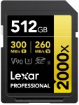Lexar Lexar SDXC Pro 2000X UHS-II U3 R300/W260 (V90) 512GB