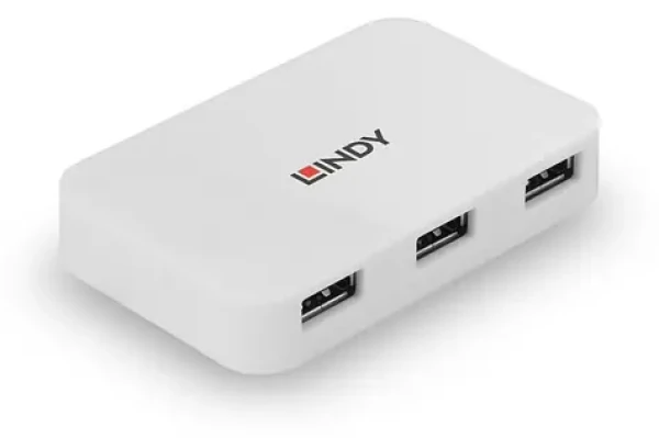 Lindy USB 3.0 Hub Basic 4- Port biely / Rozbočovač / 4X USB 3.0 Type-A (43143)