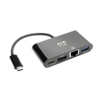 EATON Tripp Lite U444-06N-H4GUB-C čierna / Multiportový adaptér / USB-C / 4K HDMI / RJ-45 / PD nabíjanie (U444-06N-H4GUBC)
