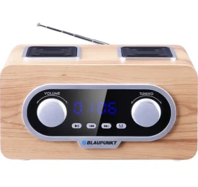 Blaupunkt PP 5.2CR drevo / Prenosné rádio / FM / AUX / hodiny / diaľkový ovládač / 3-4 hodiny prevádzky (PP5.2CR)