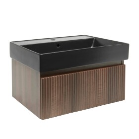 Kúpeľňová skrinka s umývadlom SAT Evolution 78x30x44,8 cm orech mat SATEVO80NAU2B SATEVO80NAU2B