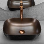REA - Umývadlo na dosku Belinda COPPER BRUSH / Black REA-U6384