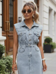 Dámske džínsové midi šaty bez rukávov FashionStreet EY2686 s42