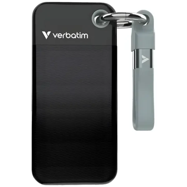 Verbatim Pocket SSD 256GB čierno-šedá / Externý SSD / USB-C / čítanie: 10 000 MB/s / zápis: 10 000 MB/s (32415)