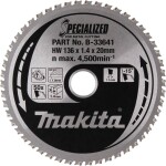 Makita B-33641 B-33641 pílový kotúč 136 x 20 x 1.1 mm Počet zubov (na palec): 50 1 ks; B-33641