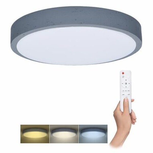 Solight WO8002 LED osvetlenie s diaľkovým ovládačom Grey / 60W / 4200lm / priemer 49cm (8592718036928)