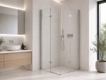 CERANO - Sprchovací kút Volpe Duo Ľ/P - 6 mm - chróm, transparentné sklo - 120x80x190 - zalamovacie CER-669610